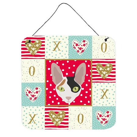 Carolines Treasures 6 x 6 in. Cornish Rex Cat Love Wall or Door Hanging Prints CK5107DS66